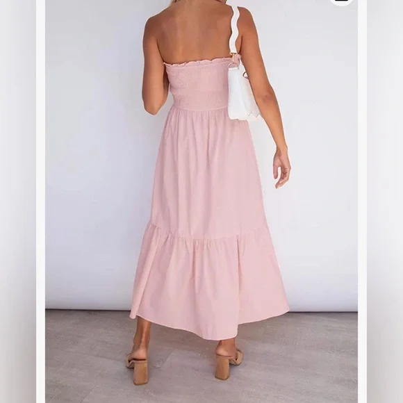 Strapless pink maxi - Picture 2 of 6